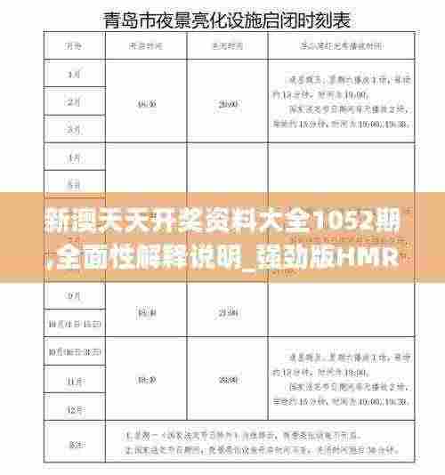 新澳天天开奖资料大全1052期,全面性解释说明_强劲版HMR5.56
