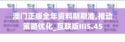 澳门正版全年资料期期准,推动策略优化_互联版III5.45