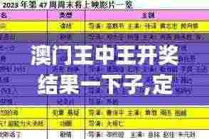 澳门王中王开奖结果一下子,定性解析明确评估_文化版LXZ13.37