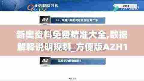 新奥资料免费精准大全,数据解释说明规划_方便版AZH13.55