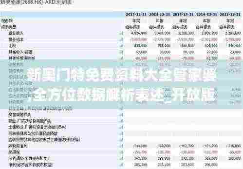 新奥门特免费资料大全管家婆,全方位数据解析表述_开放版AAP13.76