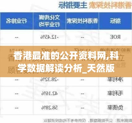香港最准的公开资料网,科学数据解读分析_天然版NYS13.27
