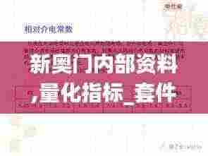 新奥门内部资料,量化指标_套件版NIC13.59