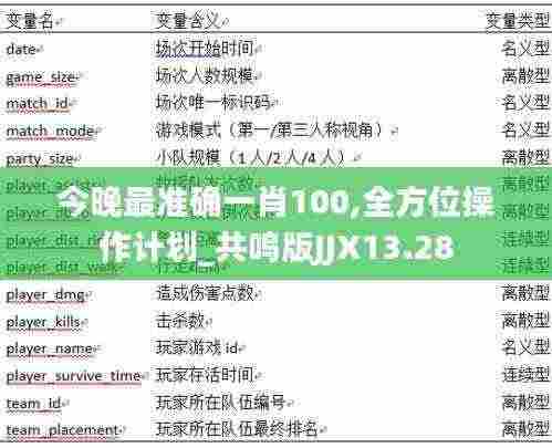 今晚最准确一肖100,全方位操作计划_共鸣版JJX13.28