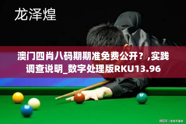 澳门四肖八码期期准免费公开?,实践调查说明_数字处理版RKU13.96