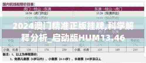 2024澳门精准正版挂牌,科学解释分析_启动版HUM13.46