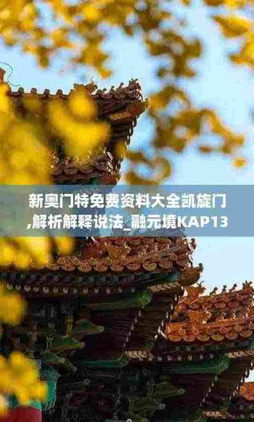 新奥门特免费资料大全凯旋门,解析解释说法_融元境KAP13.10