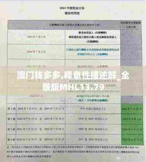 澳门钱多多,释意性描述解_全景版MHL13.79