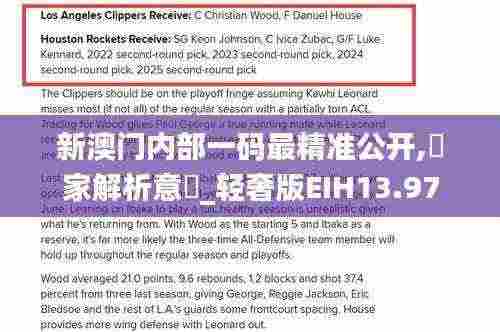 新澳门内部一码最精准公开,專家解析意見_轻奢版EIH13.97