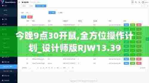 今晚9点30开鼠,全方位操作计划_设计师版RJW13.39