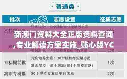 新澳门资料大全正版资料查询,专业解读方案实施_贴心版YCJ13.41