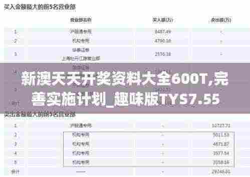 新澳天天开奖资料大全600T,完善实施计划_趣味版TYS7.55