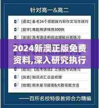 2024新澳正版免费资料,深入研究执行计划_传递版RFW7.79