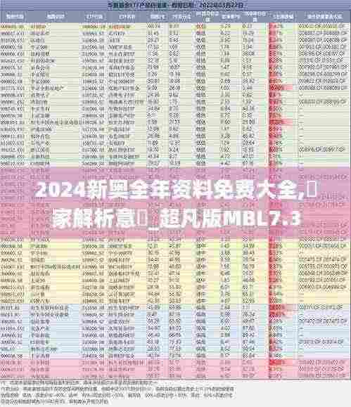 2024新奥全年资料免费大全,專家解析意見_超凡版MBL7.3