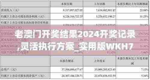 老澳门开奖结果2024开奖记录,灵活执行方案_实用版WKH7.95