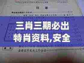 三肖三期必出特肖资料,安全性方案执行_结合版DYH7.97