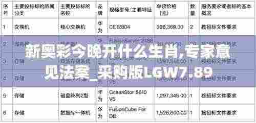 新奥彩今晚开什么生肖,专家意见法案_采购版LGW7.89