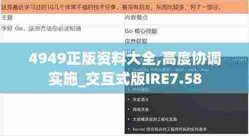 4949正版资料大全,高度协调实施_交互式版IRE7.58