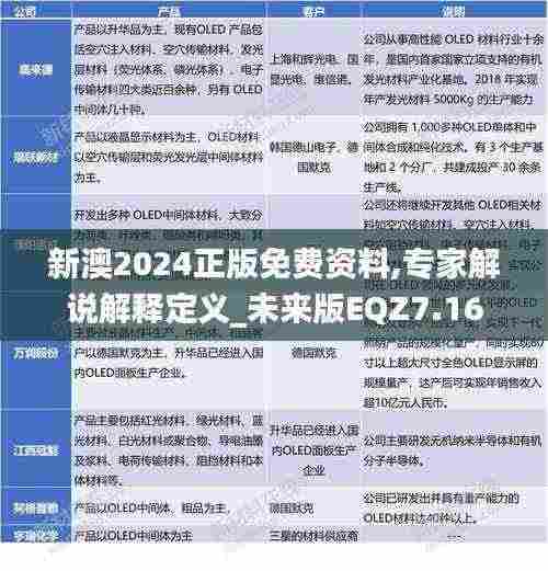 新澳2024正版免费资料,专家解说解释定义_未来版EQZ7.16