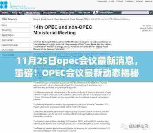 OPEC会议最新动态,全球能源市场走向揭秘,会议决策引领未来?