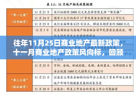 回顾与前瞻,历年11月25日商业地产政策风向标及最新动态解读