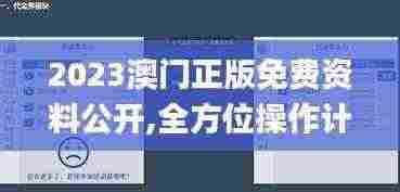 2023澳门正版免费资料公开,全方位操作计划_原型版VFW13.3