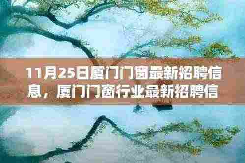 11月25日厦门门窗行业最新招聘信息深度评测与解读
