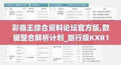 彩霸王综合资料论坛官方版,数据整合解析计划_旅行版KXR13.95