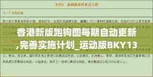 香港新版跑狗图每期自动更新,完善实施计划_运动版BKY13.58