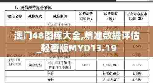 澳门48图库大全,精准数据评估_轻奢版MYD13.19