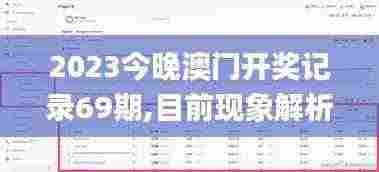 2023今晚澳门开奖记录69期,目前现象解析描述_优选版TSN13.41