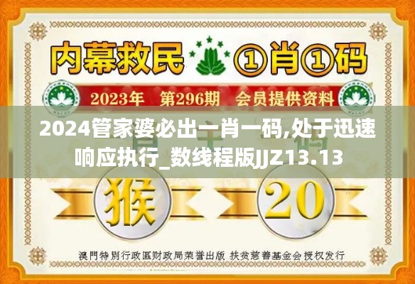2024管家婆必出一肖一码,处于迅速响应执行_数线程版JJZ13.13