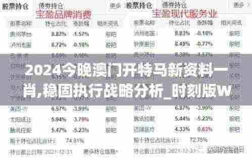 2024今晚澳门开特马新资料一肖,稳固执行战略分析_时刻版WUV13.20