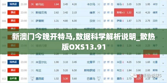 新澳门今晚开特马,数据科学解析说明_散热版OXS13.91