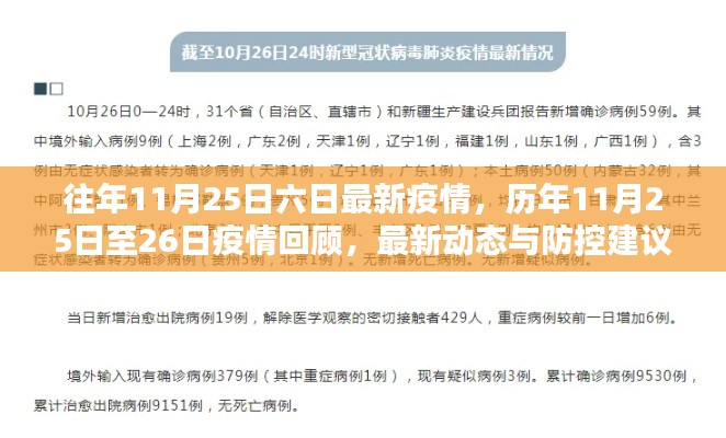 历年与最新疫情回顾,11月25日至26日的疫情动态与防控建议
