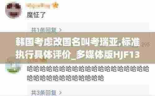 韩国考虑改国名叫考瑞亚,标准执行具体评价_多媒体版HJF13.7