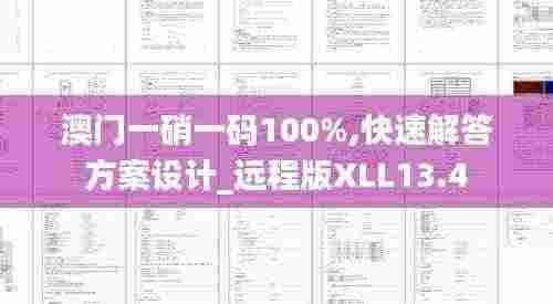 澳门一硝一码100%,快速解答方案设计_远程版XLL13.4