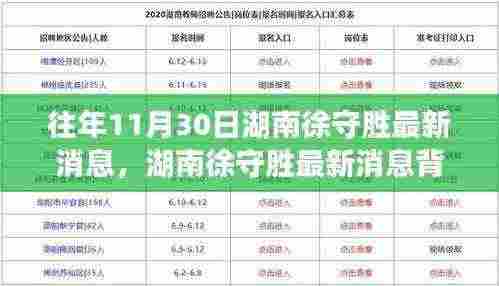 湖南徐守胜最新动态揭秘,神秘小巷美食探秘之旅揭秘