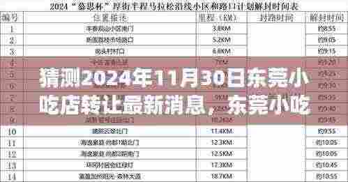 东莞小吃店温馨转让故事,新篇章即将在2024年11月30日揭晓