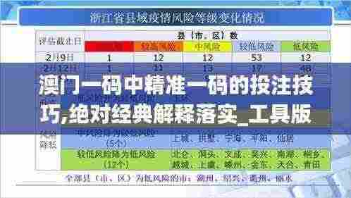 澳门一码中精准一码的投注技巧,绝对经典解释落实_工具版19.754