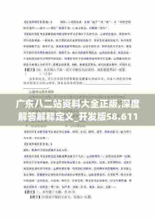 广东八二站资料大全正版,深度解答解释定义_开发版58.611