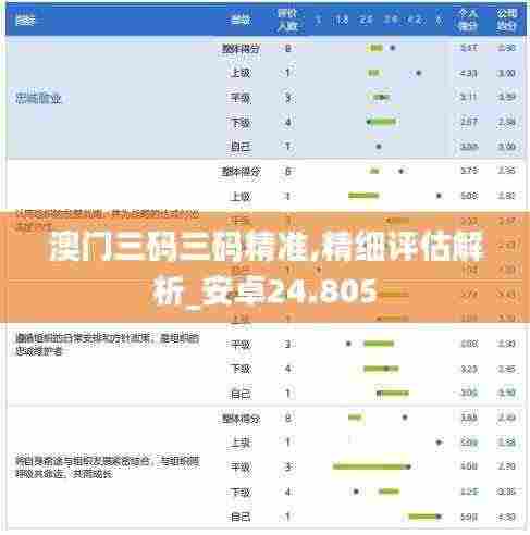 澳门三码三码精准,精细评估解析_安卓24.805