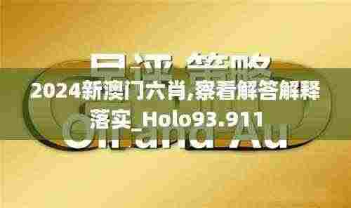 2024新澳门六肖,察看解答解释落实_Holo93.911