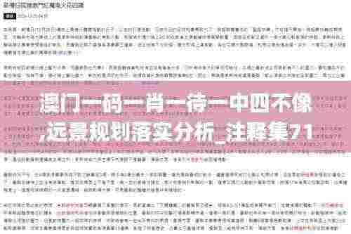 澳门一码一肖一待一中四不像,远景规划落实分析_注释集71.093