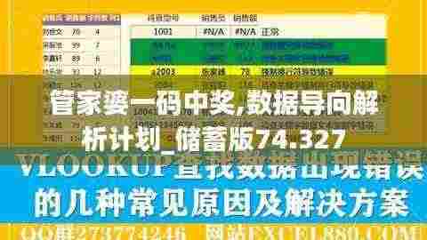 管家婆一码中奖,数据导向解析计划_储蓄版74.327