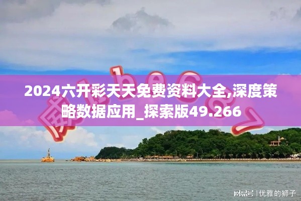 2024六开彩天天免费资料大全,深度策略数据应用_探索版49.266