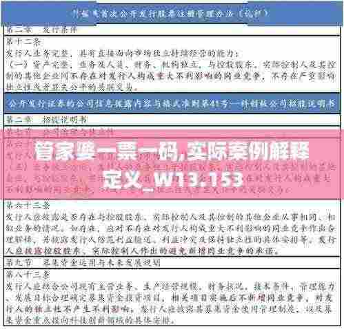 管家婆一票一码,实际案例解释定义_W13.153