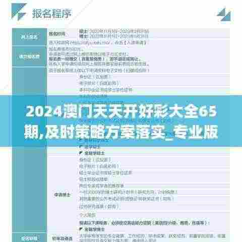 2024澳门天天开好彩大全65期,及时策略方案落实_专业版14.839