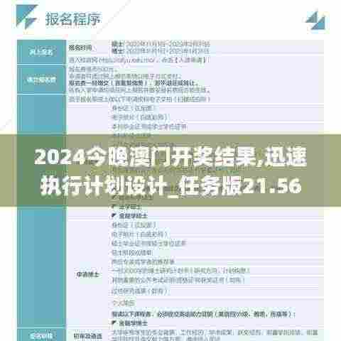2024今晚澳门开奖结果,迅速执行计划设计_任务版21.564