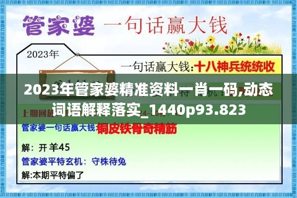 2023年管家婆精准资料一肖一码,动态词语解释落实_1440p93.823
